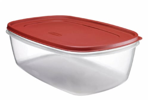 Rubbermaid® Easy Find Lids® Storage Container - Red / Clear Perspective: left