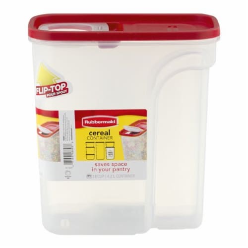 Rubbermaid Modular Plastic Food Storage Container with Lid, 10 Cup