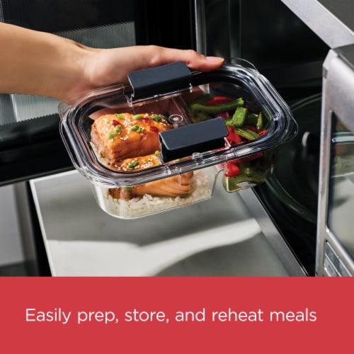 Rubbermaid® Brilliance™ 3.2-Cup Medium Food Storage Containers - Clear Perspective: left