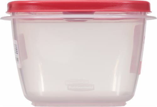 Rubbermaid® Easy Find Lids Vented Food Container - Clear/Racer Red Perspective: left