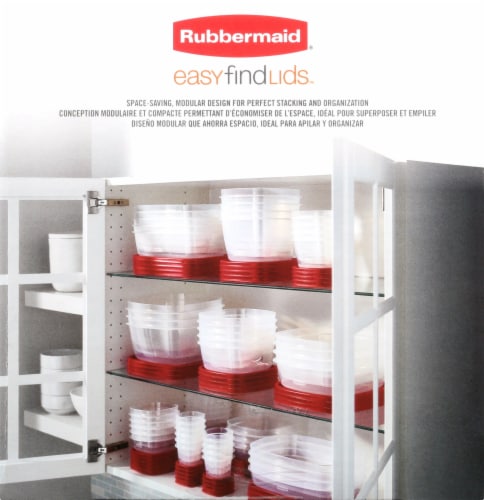 Rubbermaid® Easy-Find Lids Food Storage Container Set - Red/Clear, 4 pk -  Fry's Food Stores