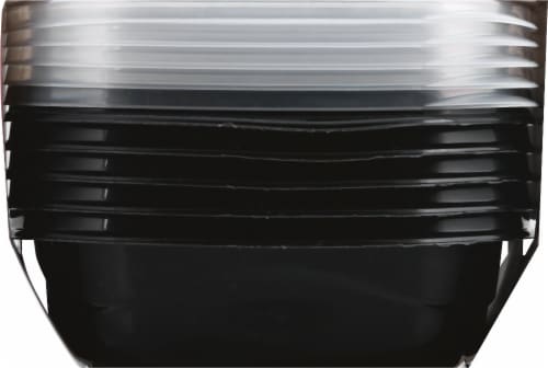 Rubbermaid Food Storage Containers - 5 Pack - Black Perspective: left