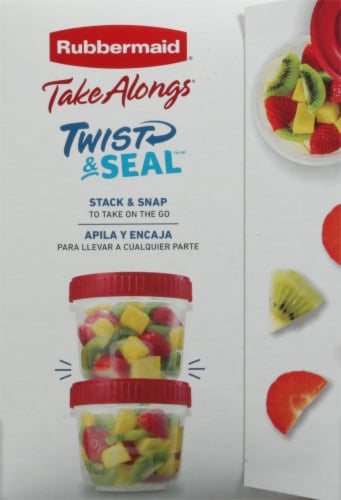 Rubbermaid TakeAlongs Twist-&-Seal 2.1 Cup Meal Prep Food Storage