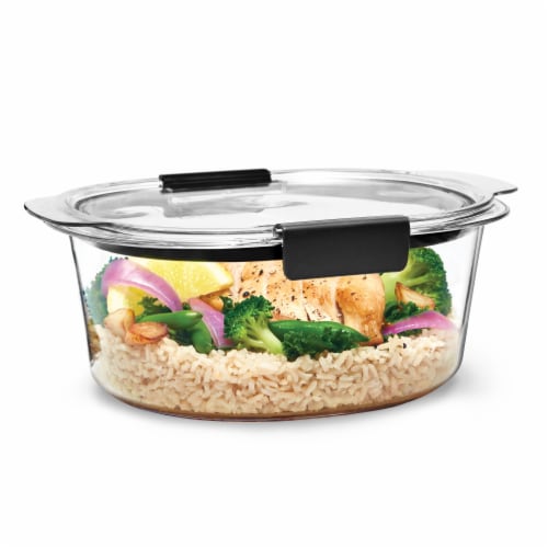 Rubbermaid® Brilliance™ Round Food Storage Container - Clear Perspective: left