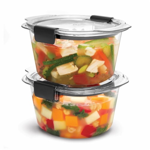 Rubbermaid® Brilliance™ Round Food Storage Containers - Clear Perspective: left