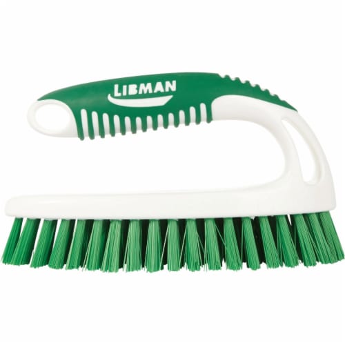 Libman® High-Grip Scrub Brush - White/Green Perspective: left