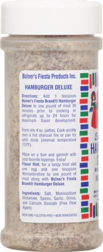 Fiesta® Extra Fancy Hamburger Deluxe Seasoning Perspective: left