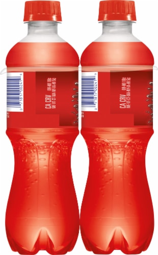 Big Red Soda Bottles Perspective: left