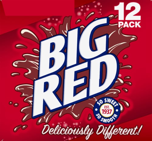Big Red® Soda Cans Perspective: left