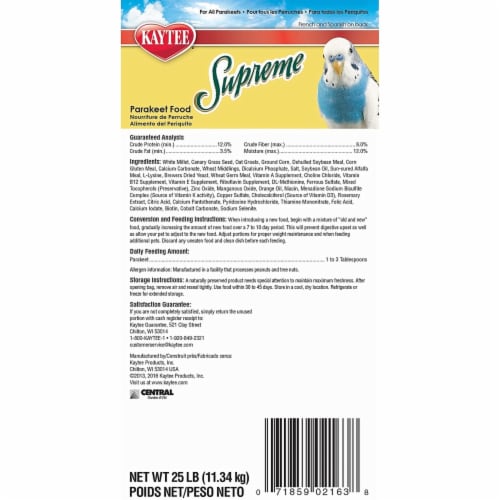 Kaytee Supreme Parakeet Food 25LB 1 Pay Less Super Markets