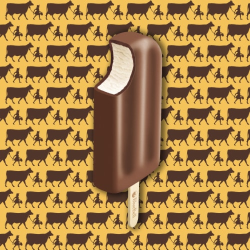 Blue Bell® Mooo Bars® Chocolate Coated Vanilla Frozen Dairy Dessert Bars Perspective: left