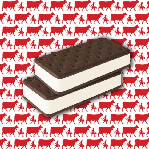 Blue Bell® Vanilla Mini Ice Cream Sandwiches Perspective: left