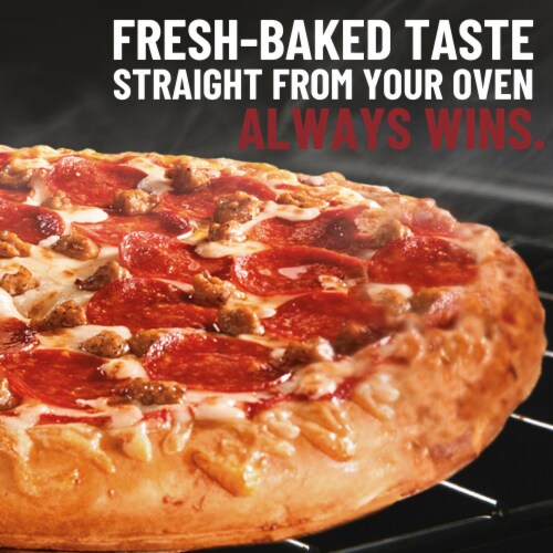 DIGIORNO Sausage & Pepperoni Frozen Pizza on a Rising Crust Perspective: left