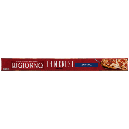 DIGIORNO Pepperoni Frozen Pizza on a Thin Crust Perspective: left
