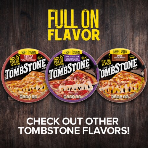 Tombstone Chipotle Chicken Frozen Pizza Perspective: left