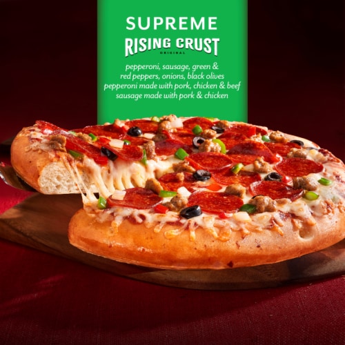 DiGiorno Frozen Pizza Rising Crust Supreme Pizza Perspective: left