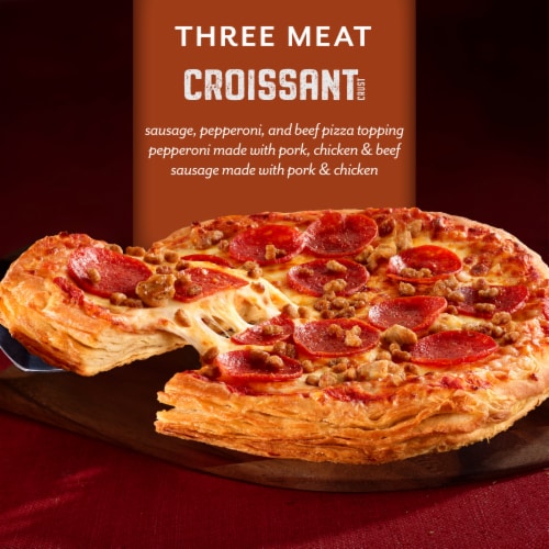 DiGiorno Frozen Pizza Three Meat Croissant Crust Pizza Perspective: left