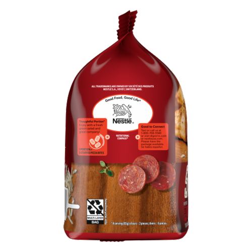 DIGIORNO Stuffed Pepperoni Pizza Bites Frozen Snacks Perspective: left