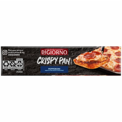 DIGIORNO® Pepperoni Frozen Pizza on a Crispy Pan Crust Perspective: left