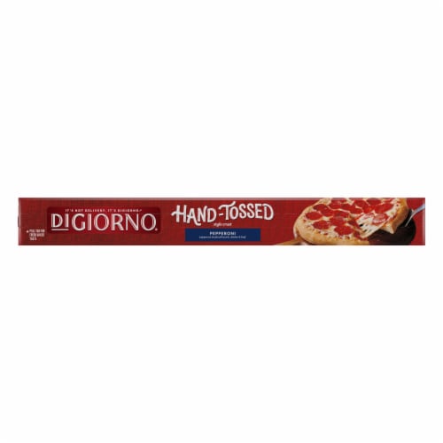 DIGIORNO Pepperoni Hand-Tossed Style Crust Frozen Pizza Perspective: left