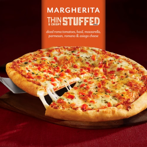 DiGiorno Frozen Thin-Crust Pizza Thin and Crispy Stuffed Crust Margherita Pizza Perspective: left