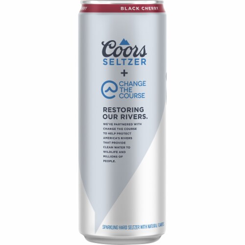 Coors Gluten Free Black Cherry Hard Seltzer Single Can Perspective: left