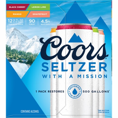 Coors Gluten Free Hard Seltzer Variety Pack Perspective: left