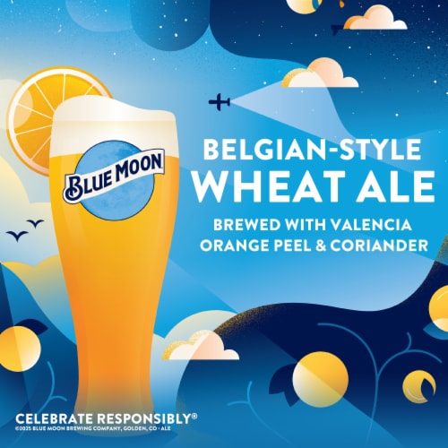 Blue Moon® Extra Belgian-Style Beer Perspective: left