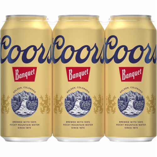Coors Banquet American Lager Beer Perspective: left