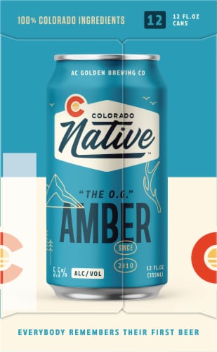 Colorado Native® Amber Craft Beer Perspective: left