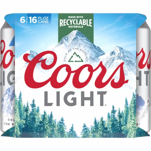 Coors Light American-style Light Lager Beer Perspective: left
