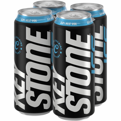 Keystone Ice Lager Beer Perspective: left