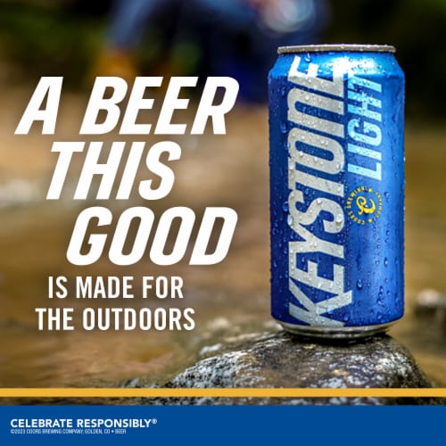 Keystone Light American Lager Light Beer Perspective: left