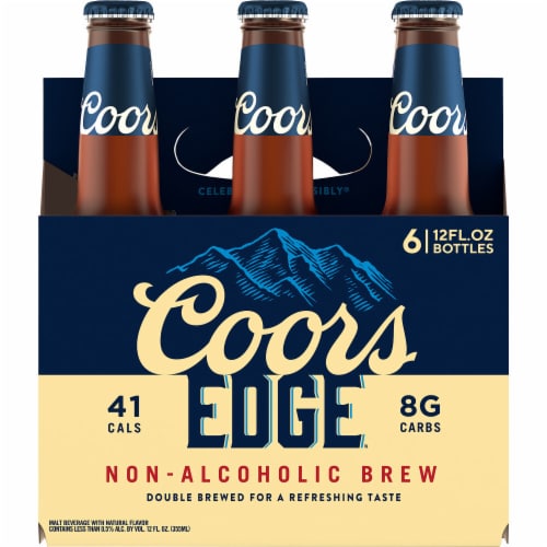 Coors Edge Non-Alcoholic Beer Perspective: left