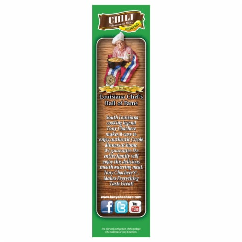 Tony Chachere's® Famous Creole Cuisine Original Chili Seasoning Mix Perspective: left