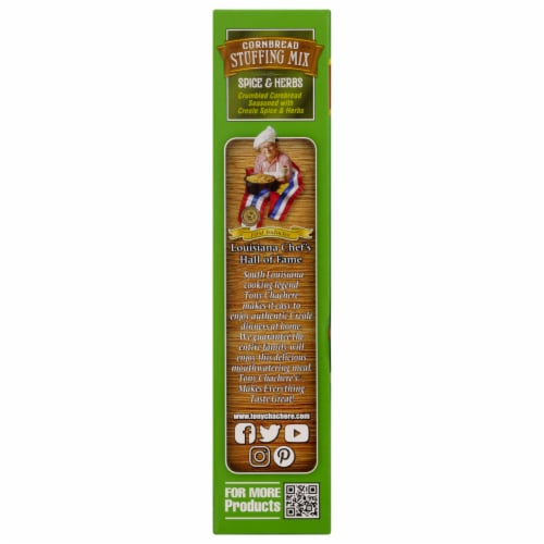 Tony Chachere's® Spice & Herbs Cornbread Stuffing Mix Perspective: left