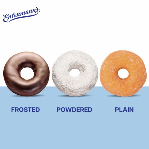 Entenmann's Soft'ees Plain, Powdered Sugar, Chocolate Frosted Donuts Perspective: left