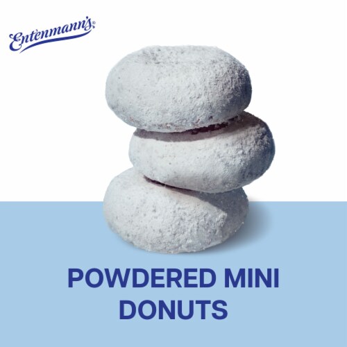 Entenmann's Pop'ettes Powdered Mini Donuts Perspective: left