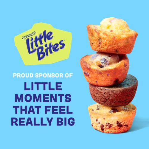 Entenmann's Little Bites Party Cake Mini Muffin Pouches Perspective: left