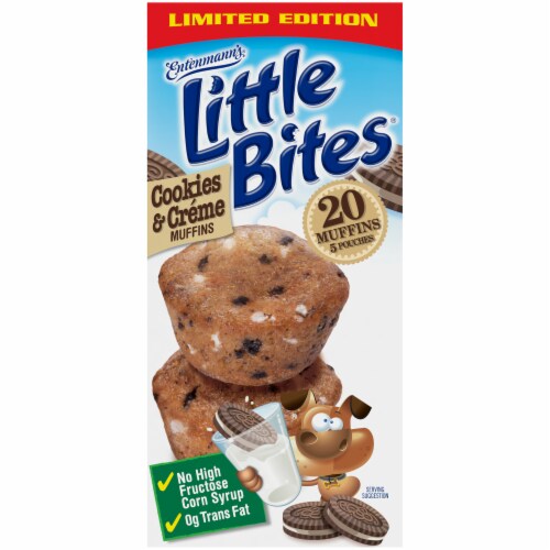 Entenmann's® Little Bites® Limited Edition Cookies & Creme Mini Muffins Perspective: left