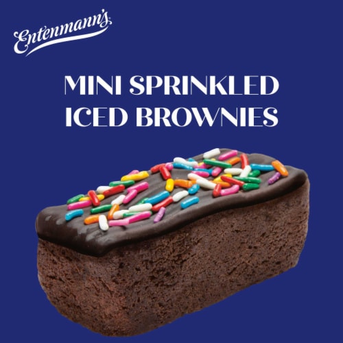 Entenmann's Minis Sprinkled Iced Brownies Perspective: left