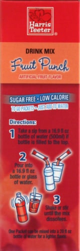 Harris Teeter® Fruit Punch Single Serve Powdered Drink Mix Perspective: left