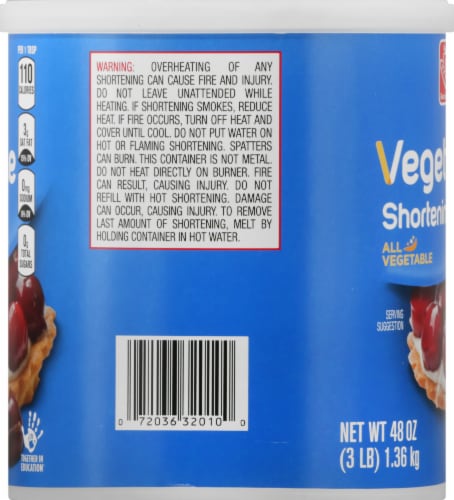 Harris Teeter Vegetable Shortening Perspective: left