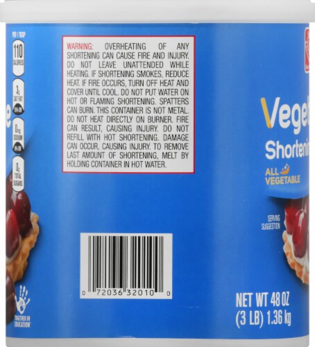 Harris Teeter Vegetable Shortening Perspective: left