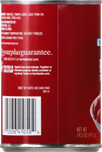 Harris Teeter™ No Salt Added Whole Peeled Tomatoes Perspective: left