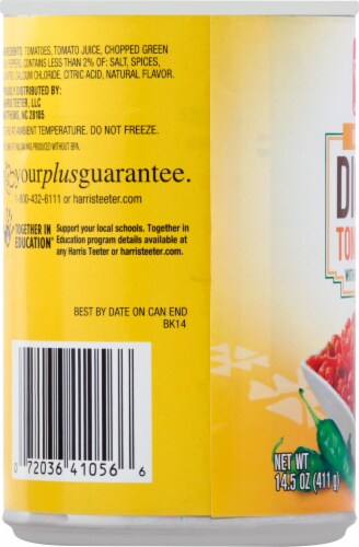 Harris Teeter™ Original Diced Tomatoes with Green Chilies Perspective: left