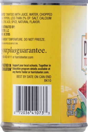 Harris Teeter™ Original Diced Tomatoes with Green Chilies Perspective: left