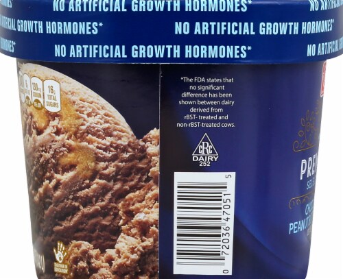Harris Teeter Premium Selections Chocolate Peanut Butter Swirl Ice Cream Perspective: left