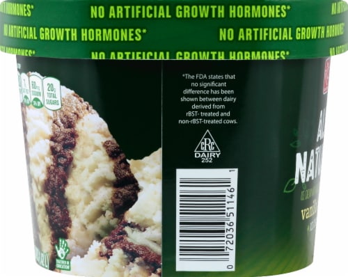 Harris Teeter™ All Natural Vanilla Fudge Ice Cream Perspective: left