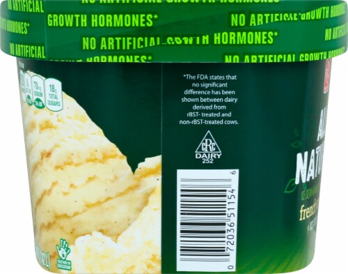 Harris Teeter All Natural French Vanilla Ice Cream Perspective: left